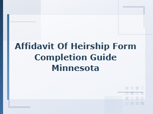 Minnesota Affidavit of Heirship Form Guide